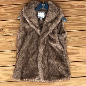 Brown faux fur vest - never worn
